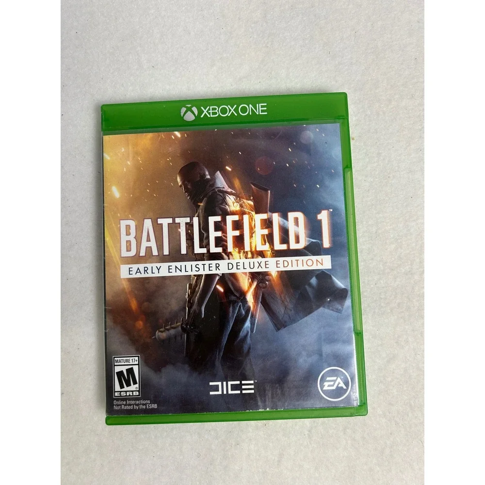 WWI FPS Battlefield 1 Early Enlister Deluxe‎ Edition Xbox One Green Case Shooter